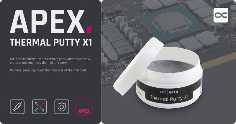 阿尔法酷推出了新的液体热垫——Apex 热熔膏 X1