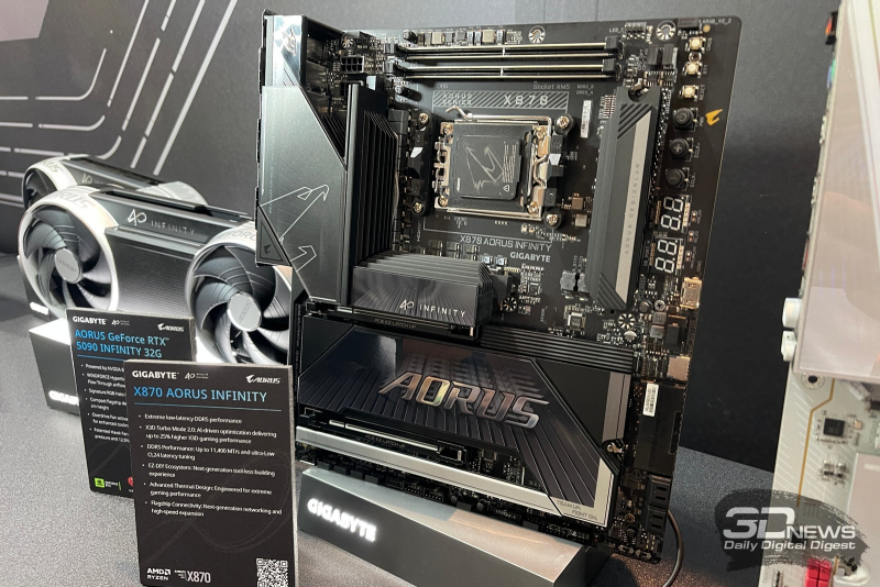 吉普华发布了X870E Aorus Infinity Next主板，配备独特的多孔散热器，以及面向提升内存性能的X870 Aorus Infinity。