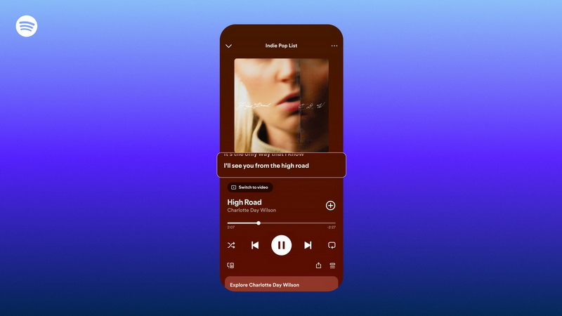 Spotify简化了歌曲的文字版，包括外语和离线模式下的使用