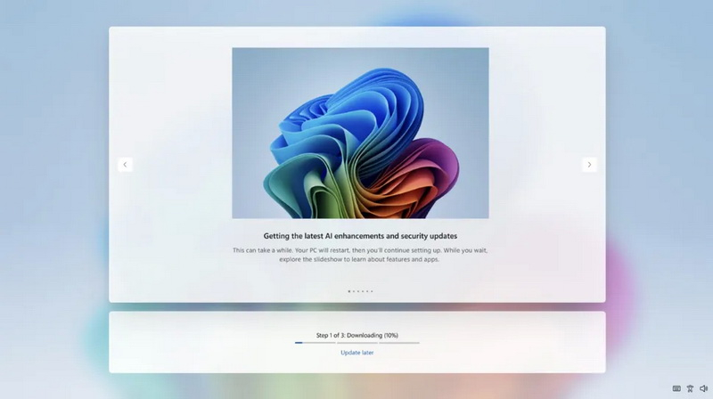 微软现在允许在首次启动Windows 11时跳过更新安装