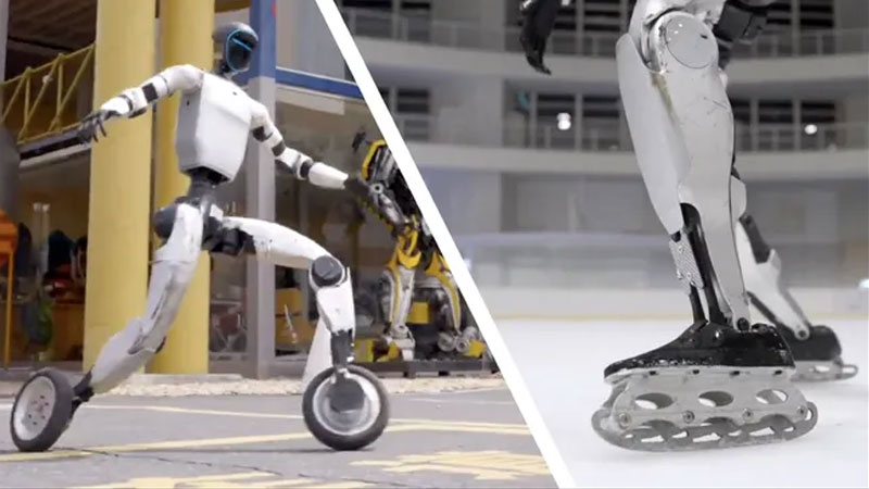 AI 让类人机器人在冰上滑行，我们没有预料到会出现这种曲棍球。