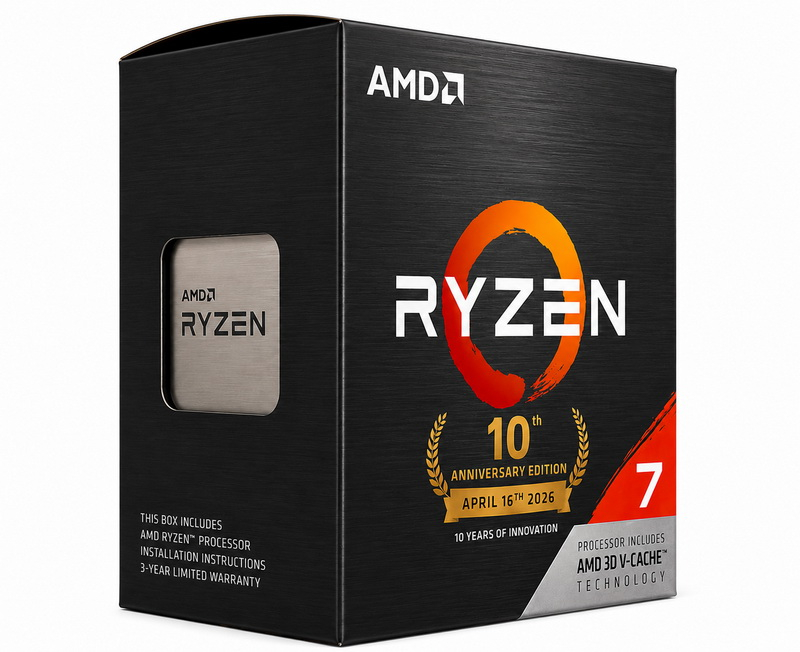 Ryzen 7 5800X3D AM4 十周年纪念版现已在印度上市，售价为310美元。