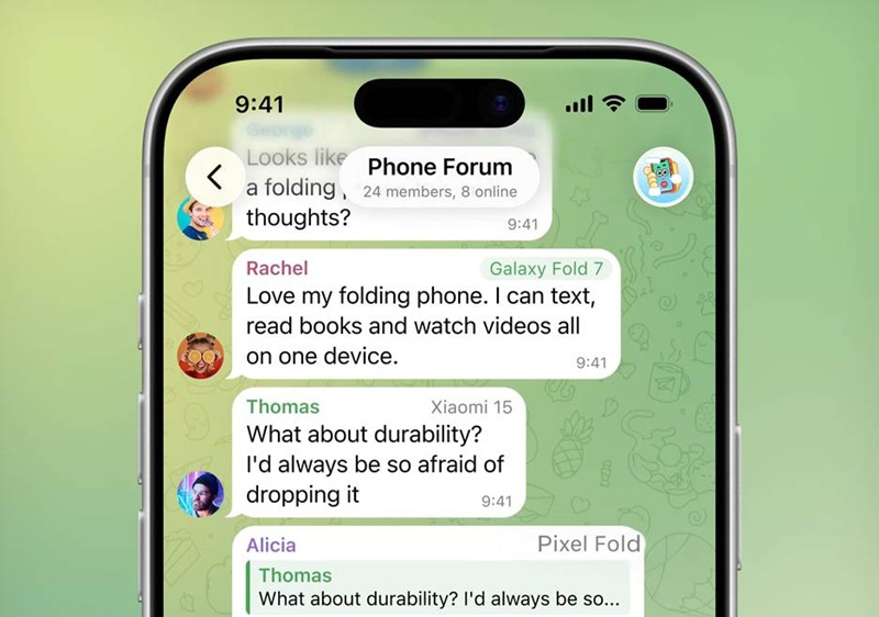 Telegram 更新至 12.5 版：现在聊天中支持用户标签，禁止转发消息，并新增从照片生成的贴纸。