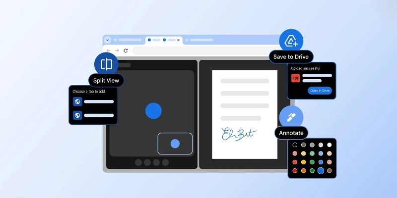 Chrome 现在更易使用：浏览器新增了分屏功能和在 PDF 中做笔记的能力。