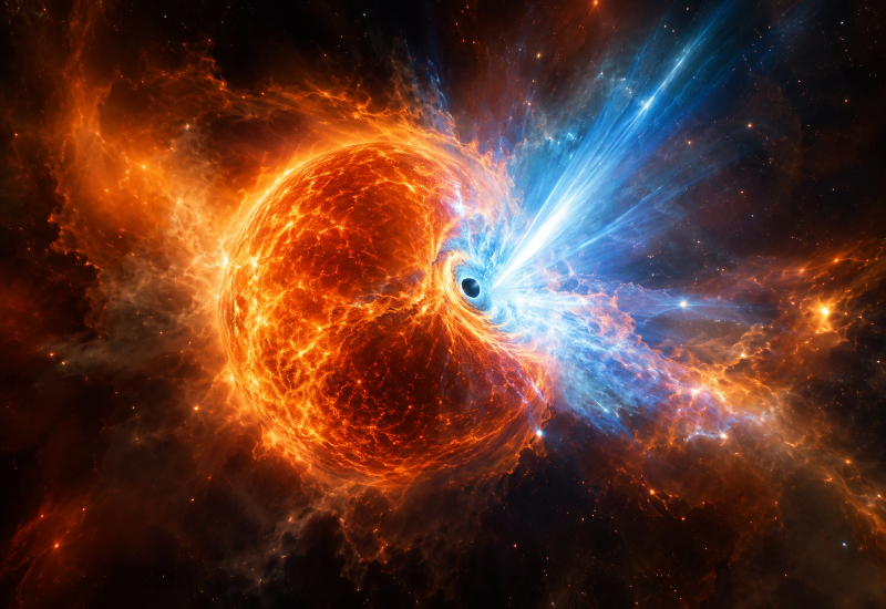科学家们找到了自2018年以来在宇宙中记录的14个神秘蓝色闪光的解释。