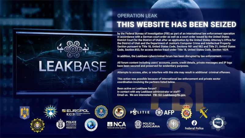 美国和欧洲刑警组织揭露了LeakBase，这是世界上最大的黑客论坛之一，拥有14.2万名成员