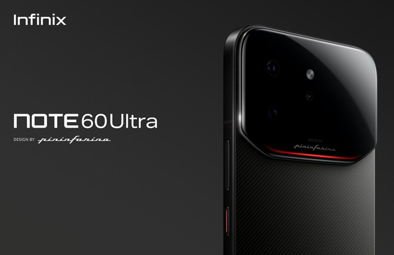 Infinix发布了新款智能手机Note 60 Ultra，该机与Pininfarina合作开发。