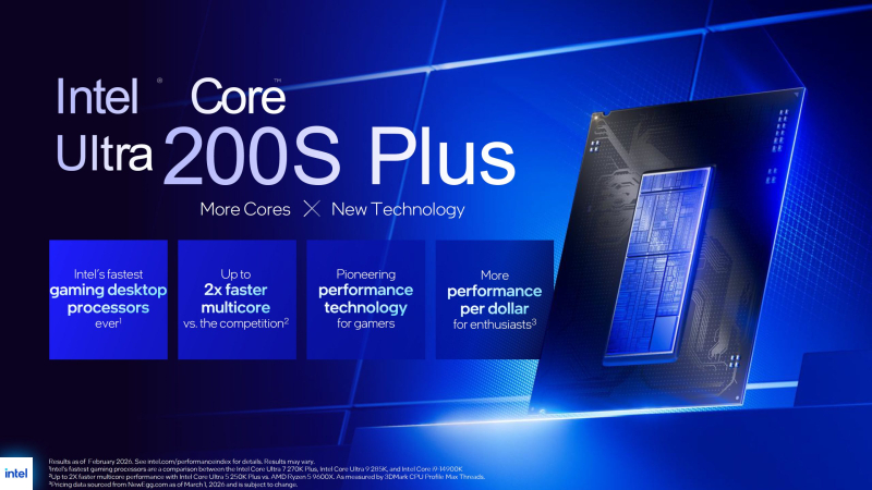 英特尔意外推出桌面处理器Core Ultra 200S Plus：更多核心、更快内存和更低成本