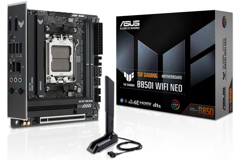 华硕发布了首款 mini‑ITX TUF 系列主板——TUF Gaming B850I WIFI Neo，适用于 Ryzen 处理器