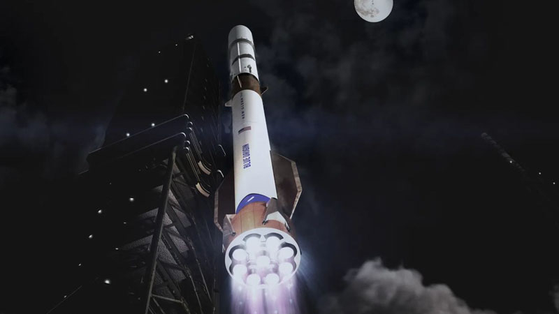 蓝色起源计划每年发射100枚重型New Glenn火箭，以超越SpaceX。