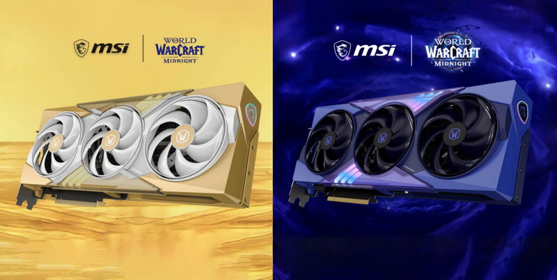 MSI 推出了新的 GeForce RTX 5070 显卡，分为 Light Edition 和 Void Edition 两个版本，灵感来自《魔兽世界：午夜》。