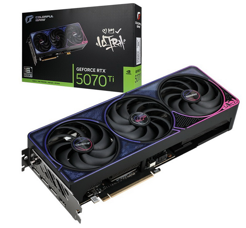 彩色公司推出了可拆卸GC‑HPWR电源接口的iGame GeForce RTX 5070 Ti Ultra Z Black OC显卡。