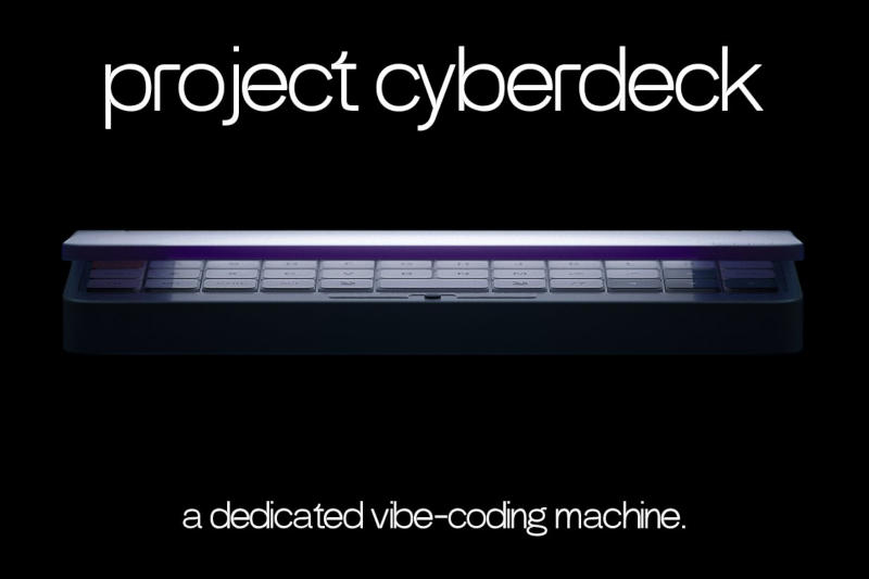 在失败的 AI 设备 Rabbit 之后，开发了一款用于氛围编码的笔记本电脑 Cyberdeck。